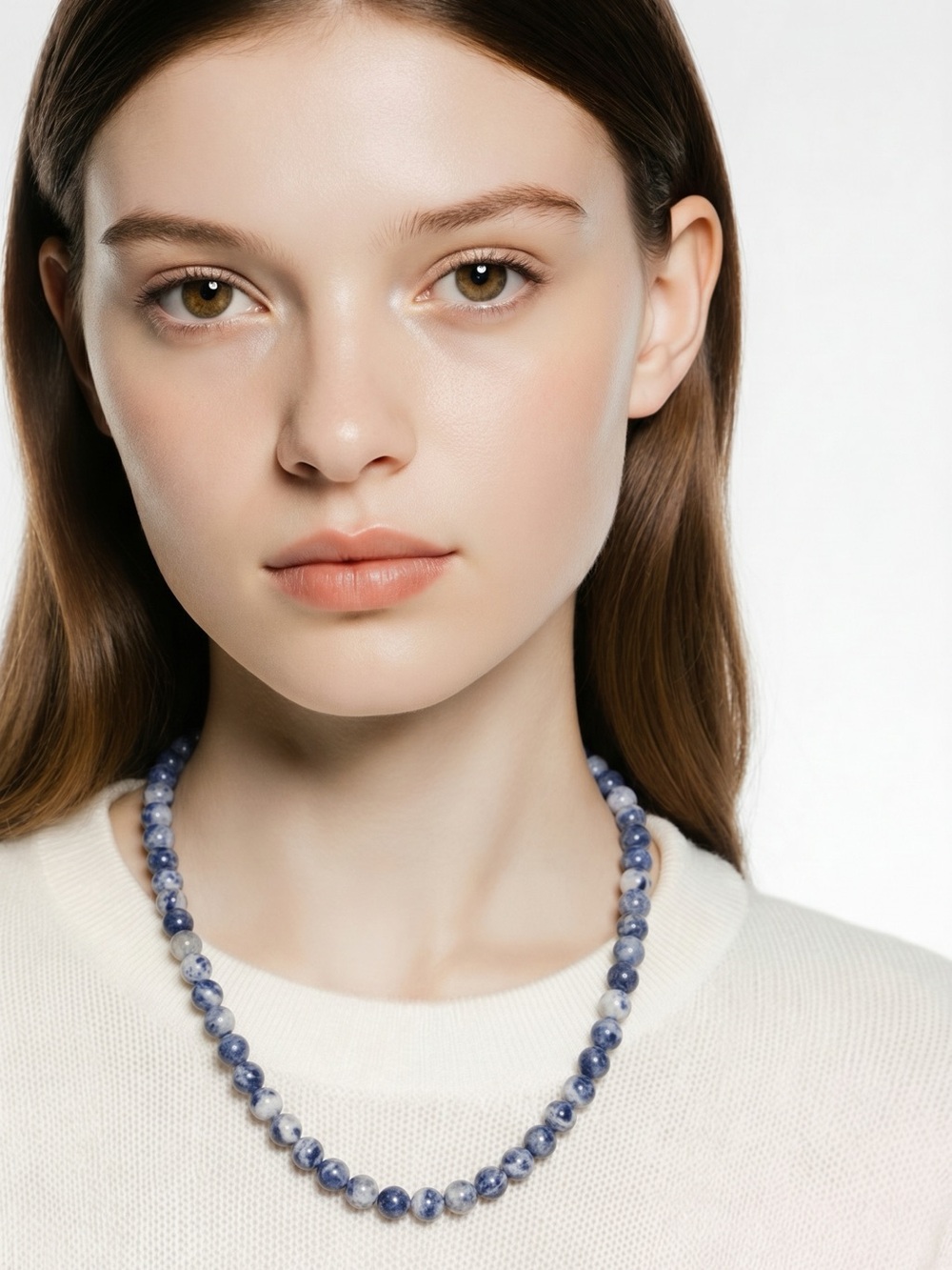 Sodalite Beaded Necklace — Women Jewelry in Blue